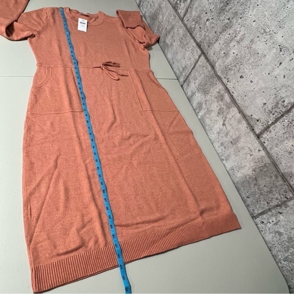 🆕 J. Jill Soft Red Clay Heather Pure Jill Drawstring-Waist Sweater Dress - Picture 6 of 9
